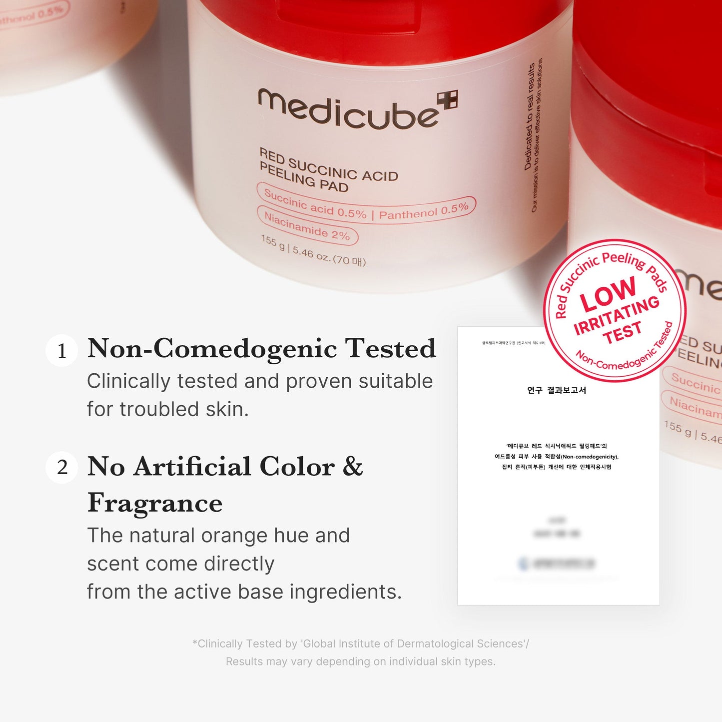 Red Succinic Acid Peeling Pads