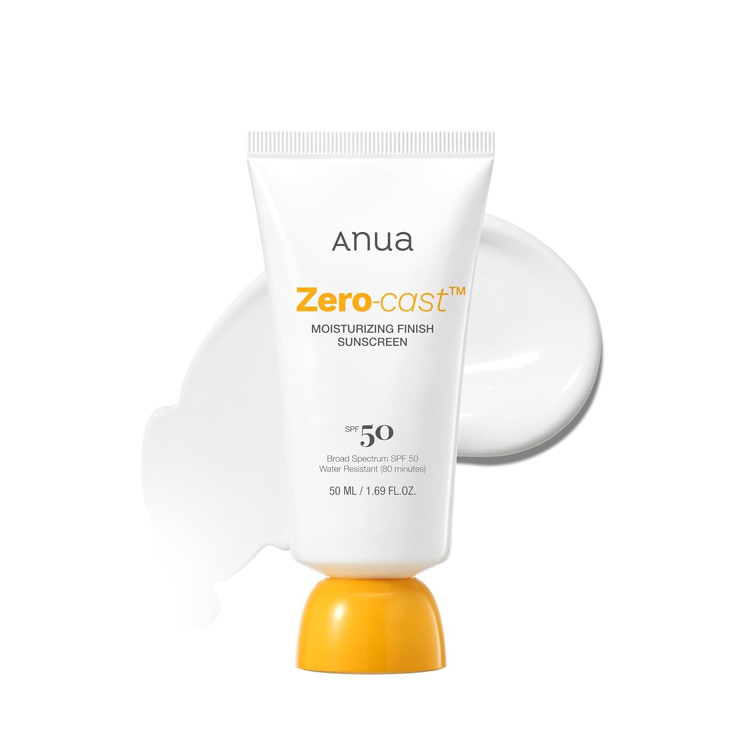 Anua Zero-Cast Moisturizing Finish Sunscreen SPF 50