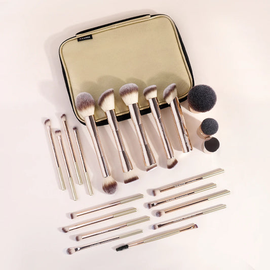 Pro Makeup Brush Kit + Storage Bag (20pcs) - Sylph Beauty